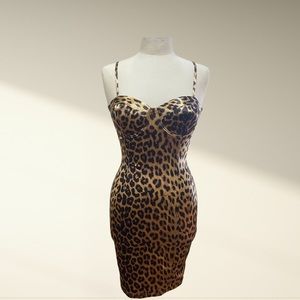 NWOT Leopard Midi Pencil Dress | Size M